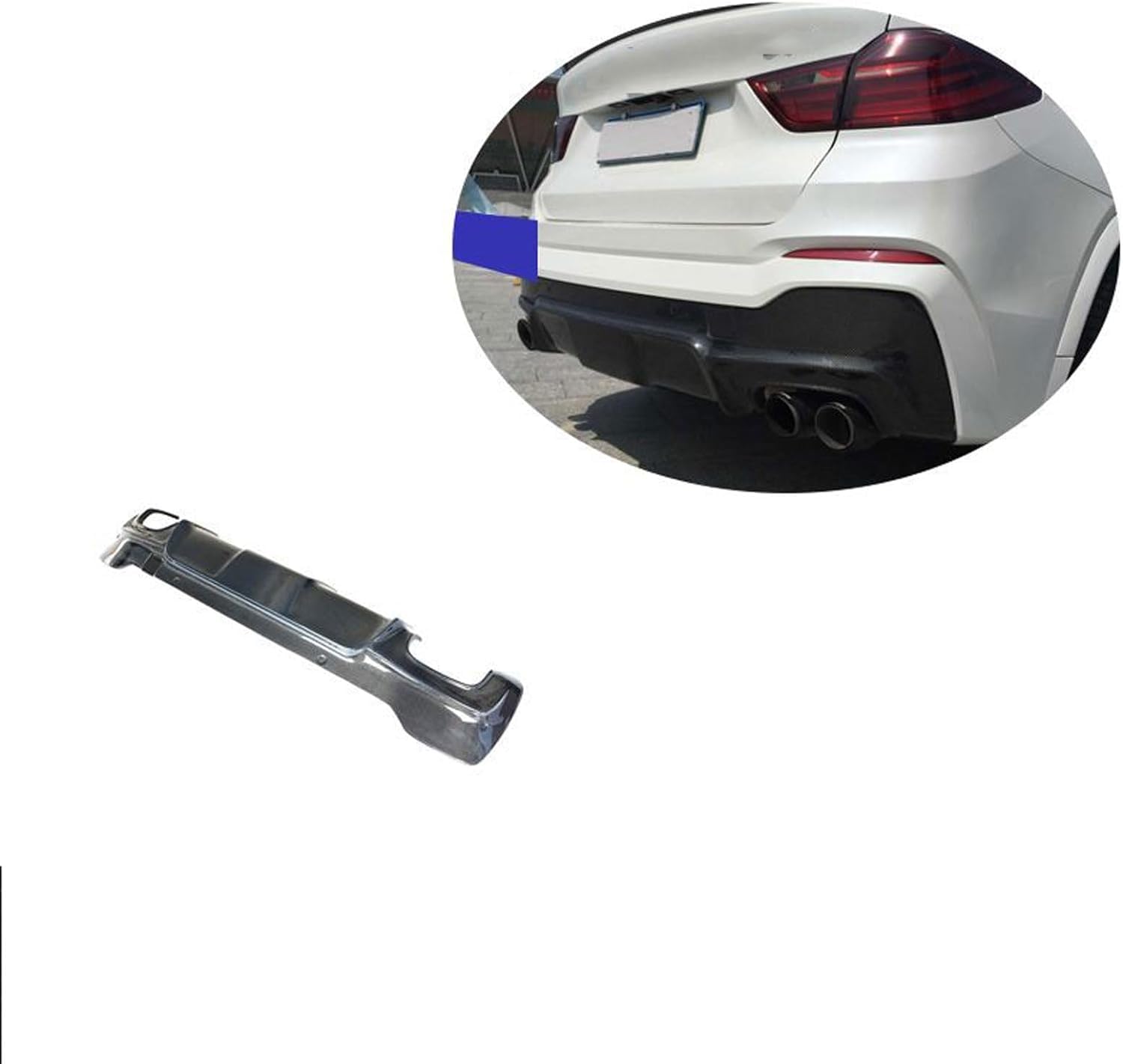 Auto Heckstoßstange Diffusor Spoiler für BMW X4 F26 2014-2018,Heckdiffusor Haifischflossen Lippe Kit,Stoßstange Chassis Modifiziertes Zubehör von CSYKKL