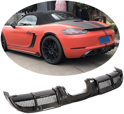 Auto Heckstoßstange Diffusor Spoiler für Porsche 718 Boxster Cayman 2016-2018,Heckdiffusor Haifischflossen Lippe Kit,Stoßstange Chassis Modifiziertes Zubehör von CSYKKL