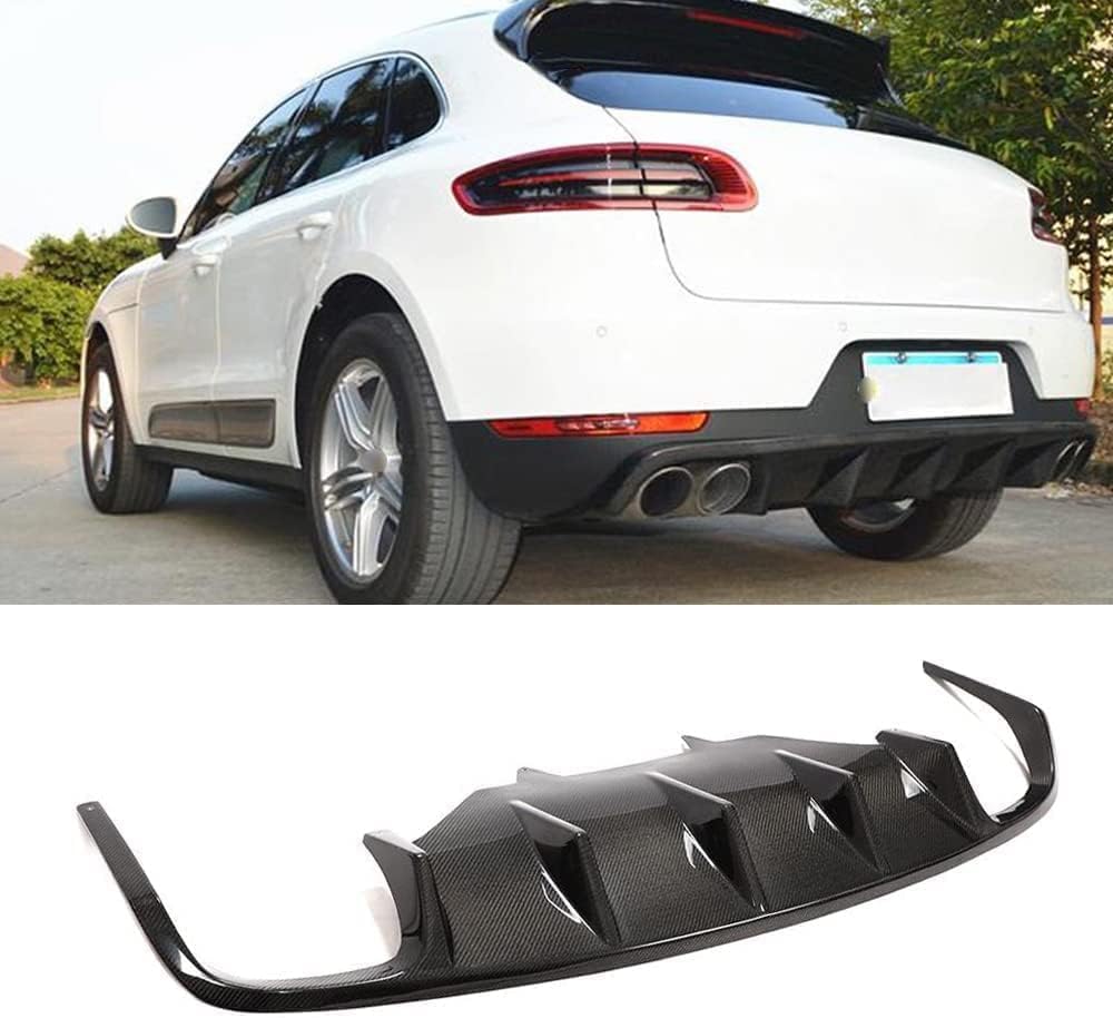 Auto Heckstoßstange Diffusor Spoiler für Porsche Macan SUV 4Door 2014-2020,Heckdiffusor Haifischflossen Lippe Kit,Stoßstange Chassis Modifiziertes Zubehör von CSYKKL