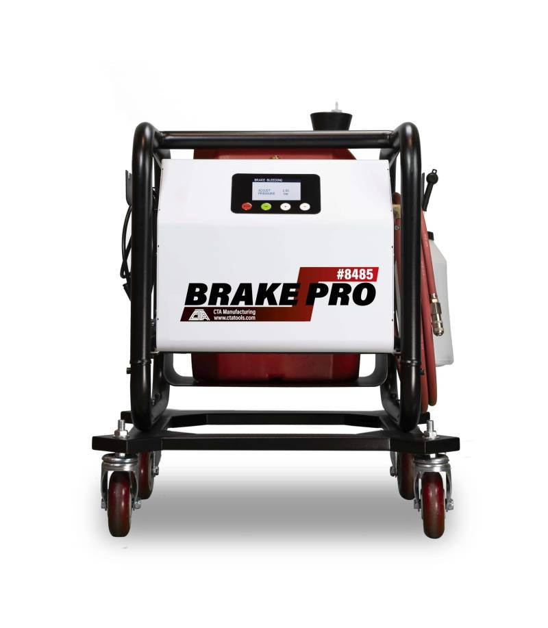 CTA Tools 8485 Brake-Pro Elektrischer Druckbremsenentlüfter – 20 l, digitales LCD, 1–65 PSI, 16,5 Zoll Schlauch, mehrsprachiges Display, interner Spülmodus, kompatibel mit DOT3/4/5.1 Flüssigkeiten von CTA Tools