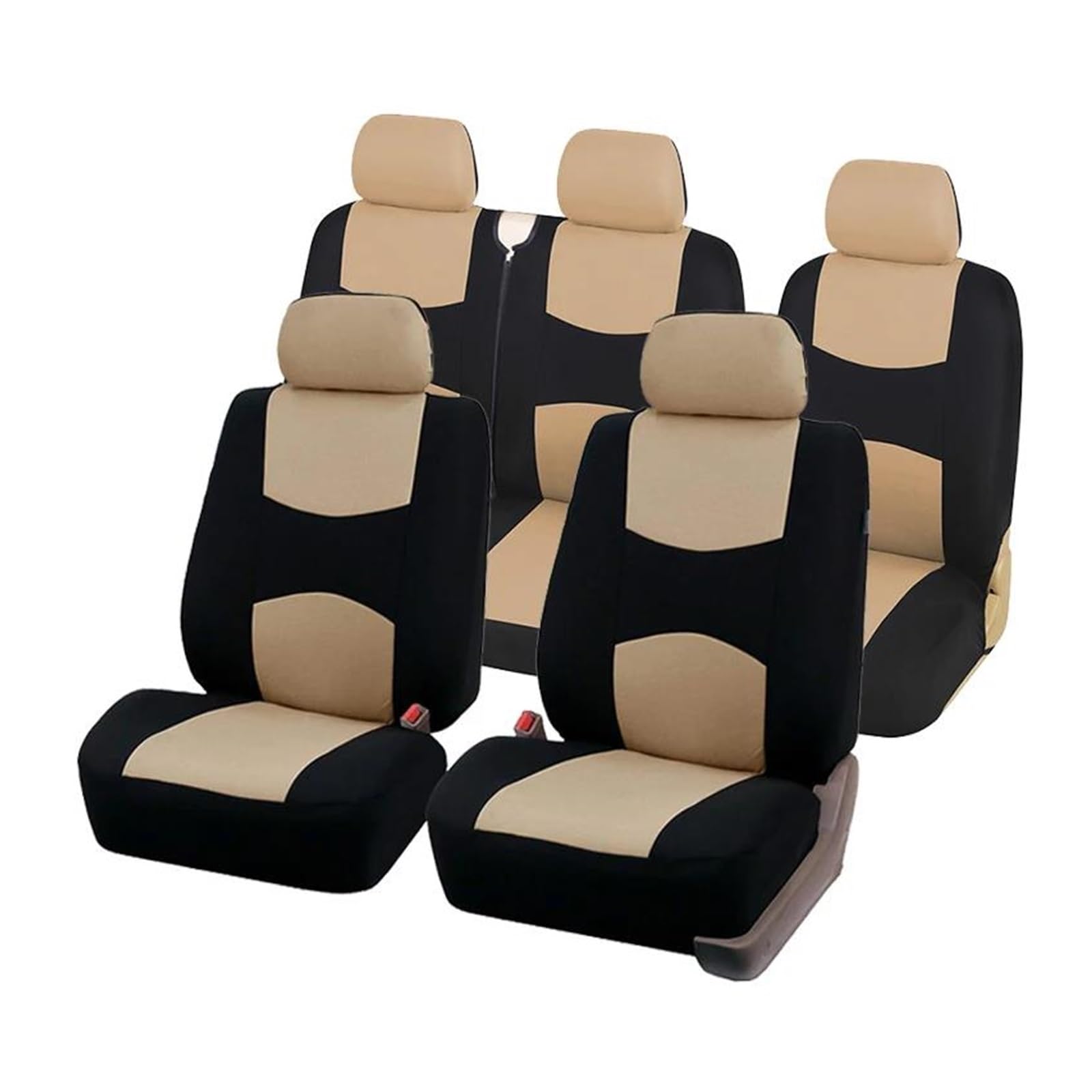 CTCYWLWAYZ Sitzkissen Autositzbezüge Autokissen Schutzset Für FIAT Für Ducato Für Scudo Sitzschoner(BEIGE) von CTCYWLWAYZ