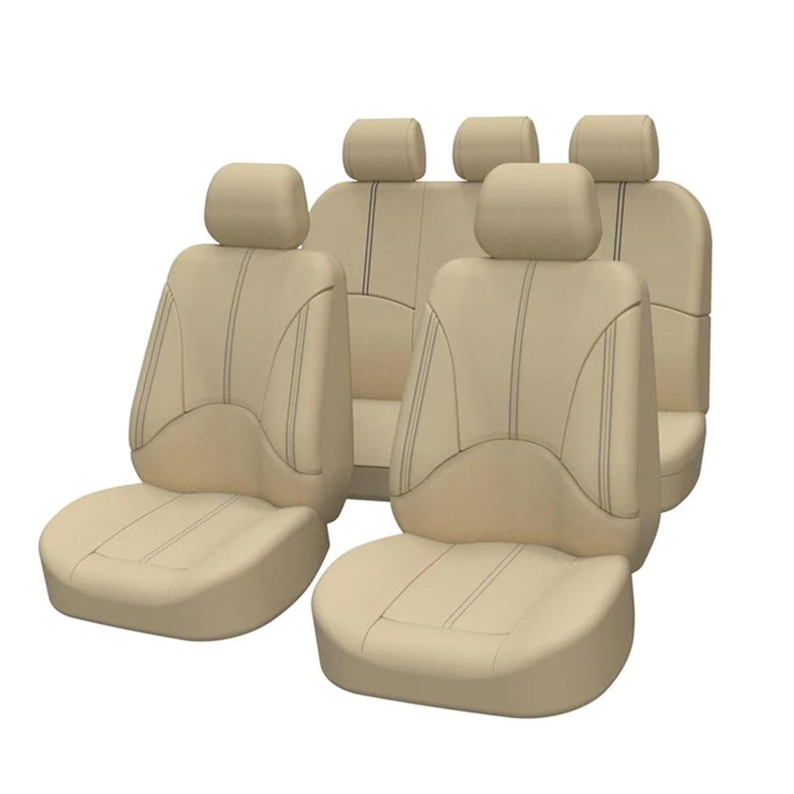 CTCYWLWAYZ Sitzkissen Autositzbezüge Autokissen Schutzset Für VW Für Crafter LT T4 T5 Sitzschoner(Beige Komplettset) von CTCYWLWAYZ