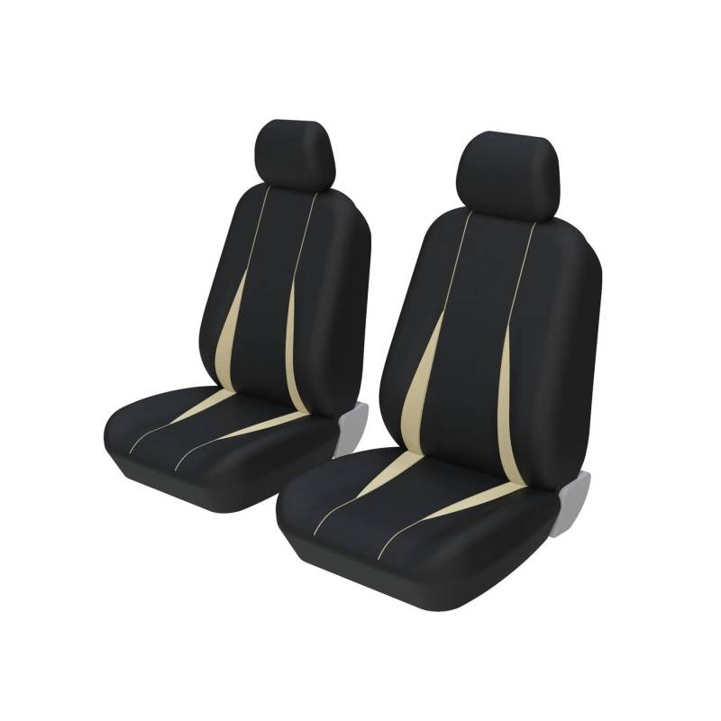 CTCYWLWAYZ Sitzkissen Autositzbezüge Autositzbezug Sets Für Hyundai I10 Sitzschoner(Vorderes Paar beige) von CTCYWLWAYZ