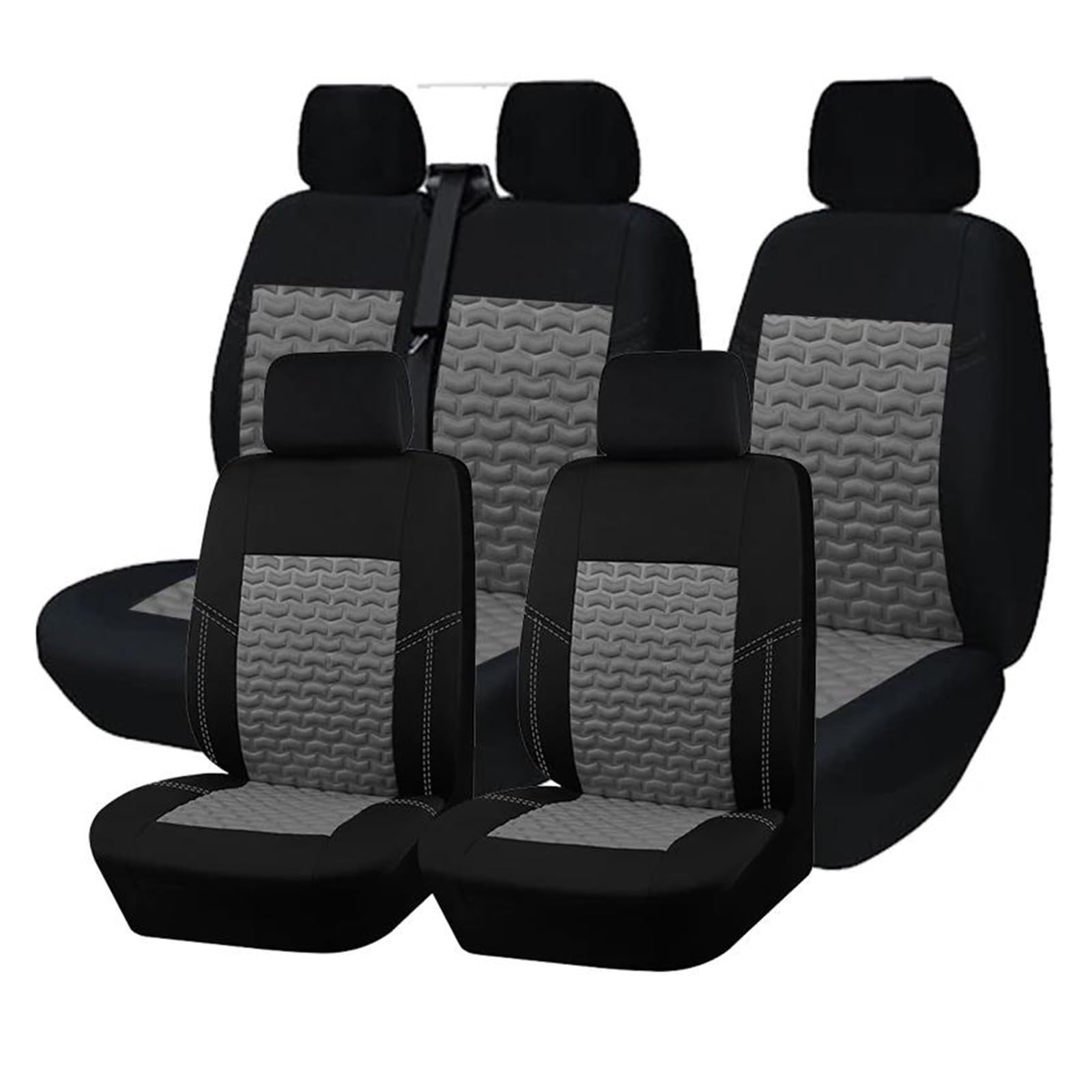 CTCYWLWAYZ Sitzkissen Autositzbezüge Set Sitzbezüge Für FIAT Für Ducato Sitzschoner(Grau,KOMPLETTES Set) von CTCYWLWAYZ