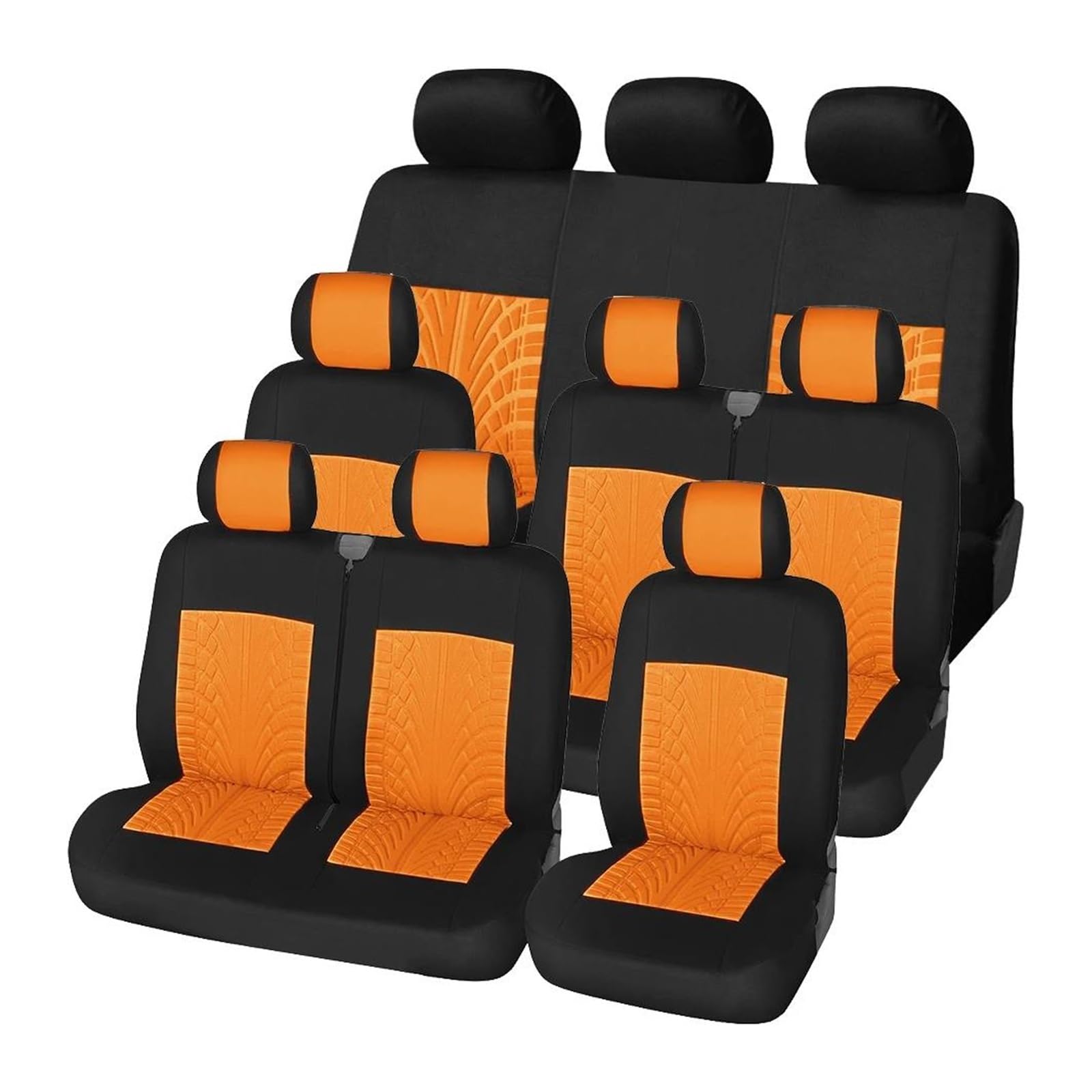 CTCYWLWAYZ Sitzkissen Autositzbezüge Sitzbezüge Schutz Für FIAT Für Ducato Für Scudo Sitzschoner(Orange) von CTCYWLWAYZ