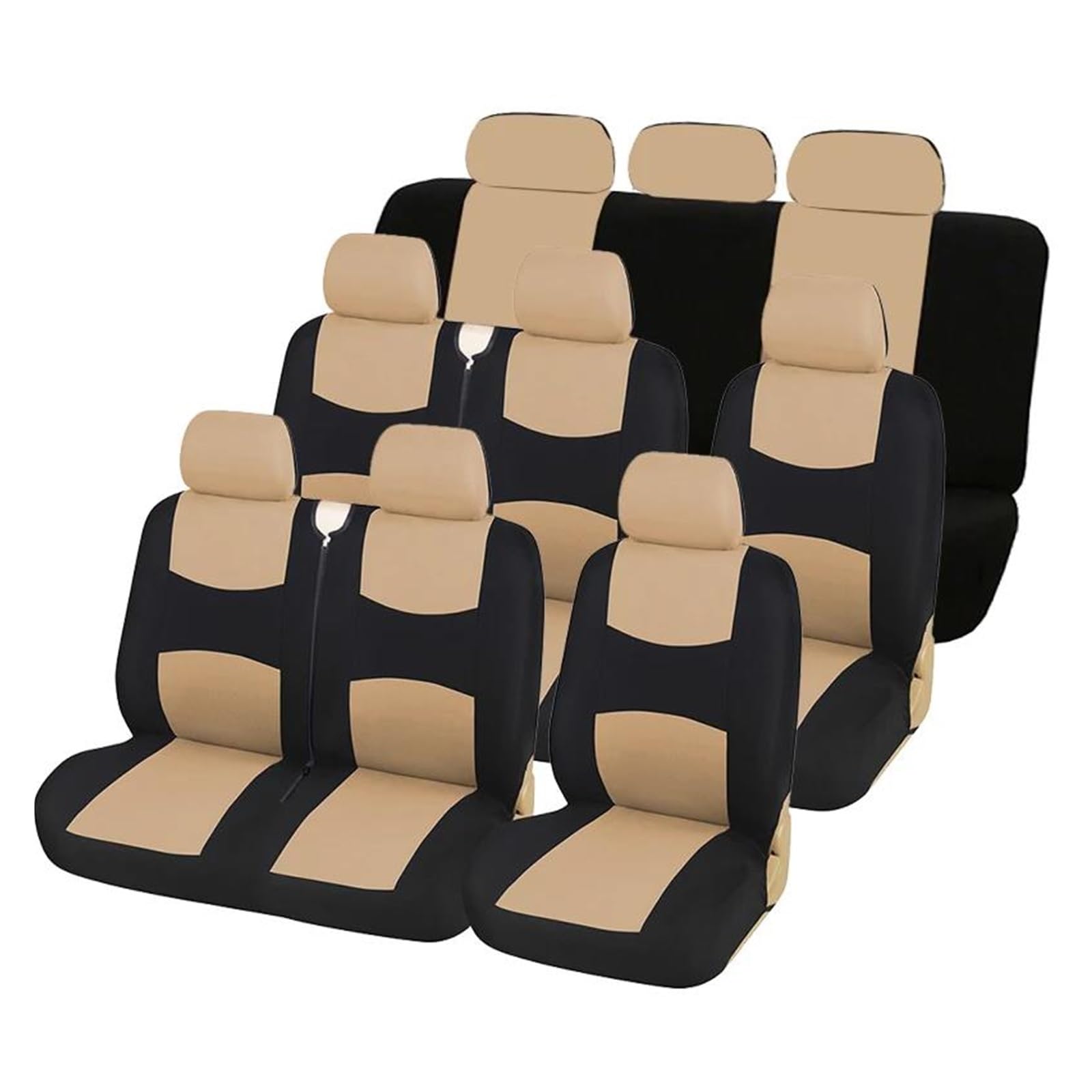 CTCYWLWAYZ Sitzkissen Autositzbezüge Sitzbezüge Schutz Für VW LT T4 T5 Sitzschoner(Beige 9Stk) von CTCYWLWAYZ