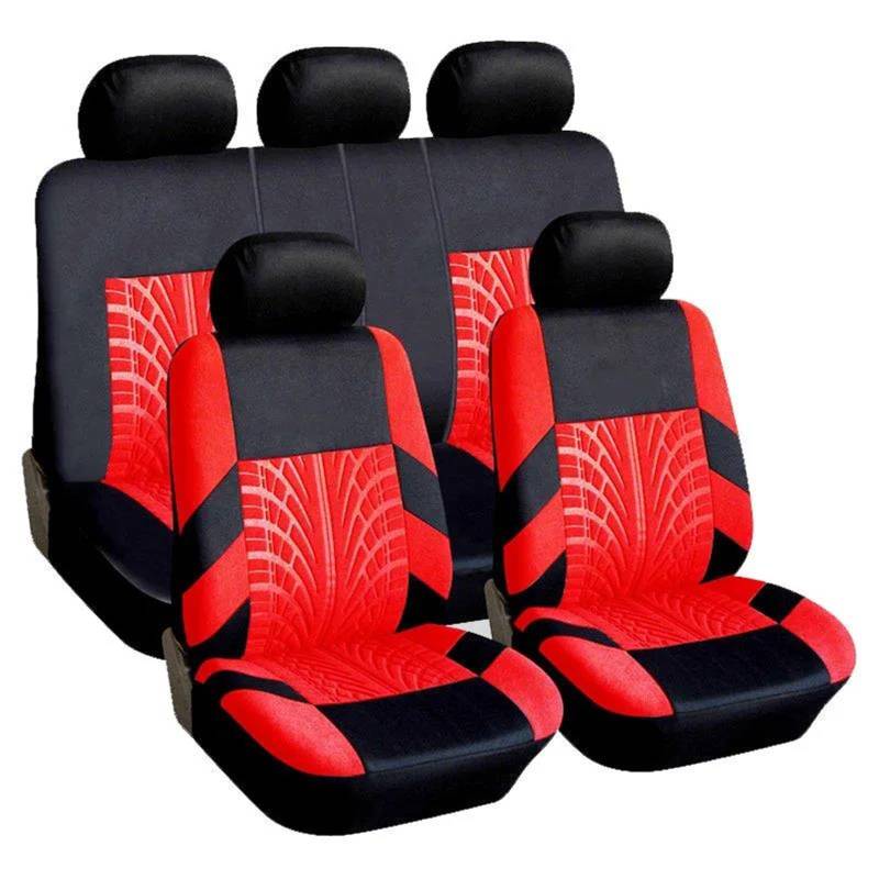 CTCYWLWAYZ Sitzkissen Autositzschutz Autositzbezüge Für Lanos Für Lacetti Sitzschoner(Rot,KOMPLETTES Set) von CTCYWLWAYZ