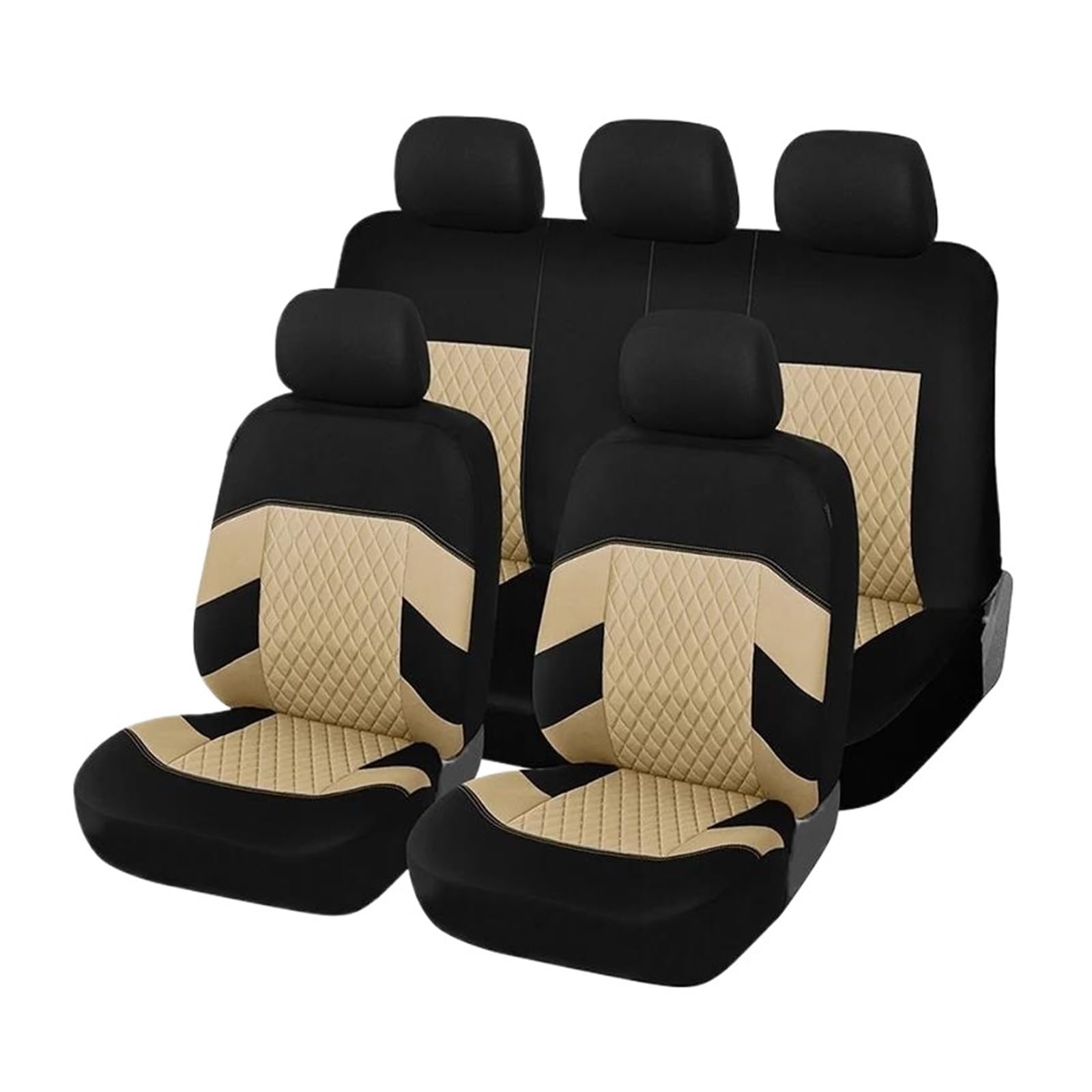 CTCYWLWAYZ Sitzkissen Für Fiesta Autositzbezug Vorder Und Rücksitzschutz Sitzschoner(BEIGE) von CTCYWLWAYZ