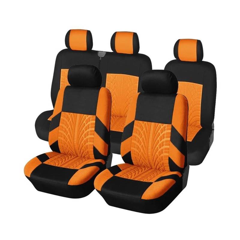 CTCYWLWAYZ Sitzkissen Für Jeep Für Compass Autositzbezüge Sitzbezugkissen Sitzschoner(Orange) von CTCYWLWAYZ