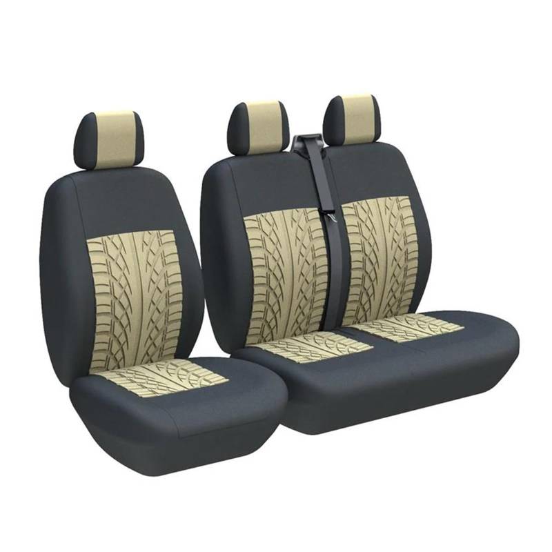 CTCYWLWAYZ Sitzkissen Für Toyota Für Hiace Sitzbezüge Schutz Sitzschoner(3 Stück Beige) von CTCYWLWAYZ