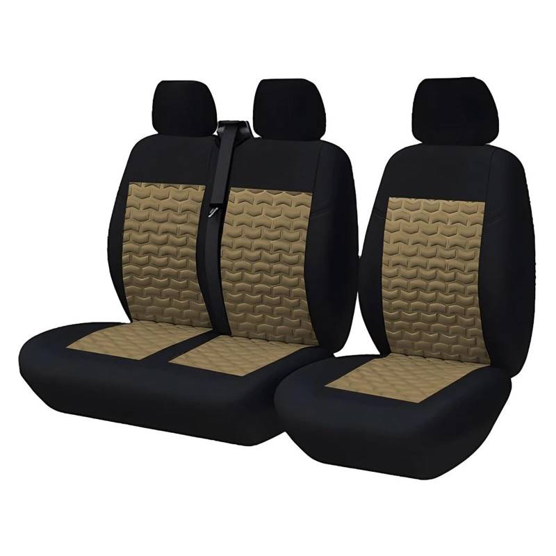 CTCYWLWAYZ Sitzkissen Sitzbezüge Autositzbezüge Für VW LT T4 T5 Sitzschoner(BEIGE) von CTCYWLWAYZ