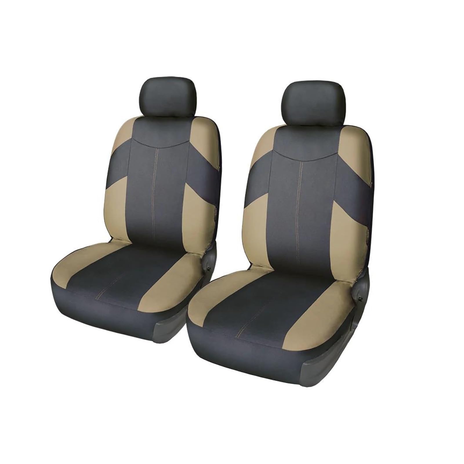 CTCYWLWAYZ Sitzkissen Universelle Autositzbezüge Die Meisten Autos SUVs LKWs Lieferwagen Vorne Und Hinten Sitzschoner(BEIGE 2St) von CTCYWLWAYZ