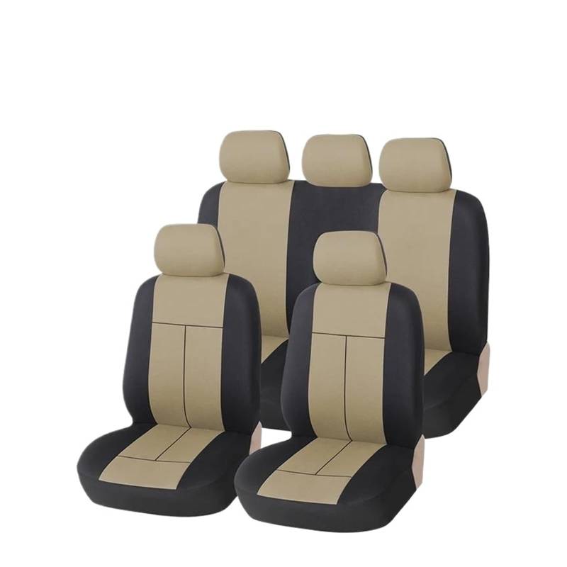 CTCYWLWAYZ Sitzkissen Universeller Autositzbezug Autokissen Schutzset Sitzschoner(BEIGE) von CTCYWLWAYZ