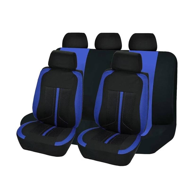 CTCYWLWAYZ Sitzkissen Universelles Set Mit Autositzbezügen Die Meisten Autos SUVs LKWs Und Lieferwagen Sitzschoner(Blau,KOMPLETTES Set) von CTCYWLWAYZ