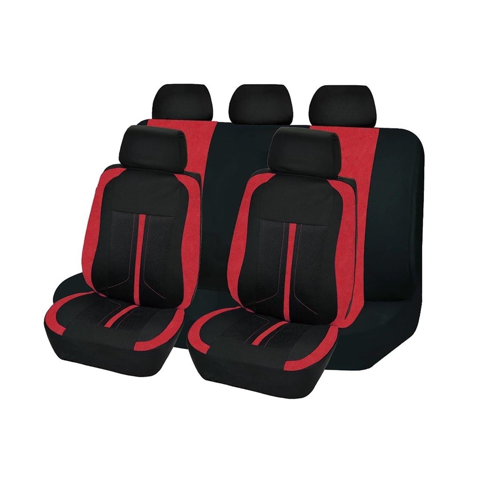 CTCYWLWAYZ Sitzkissen Universelles Set Mit Autositzbezügen Die Meisten Autos SUVs LKWs Und Lieferwagen Sitzschoner(Rot,KOMPLETTES Set) von CTCYWLWAYZ