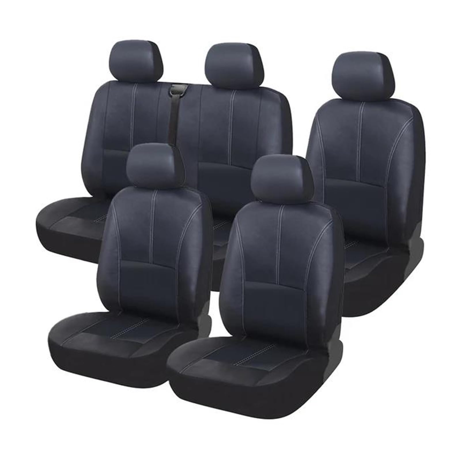 Sitzkissen Autositzbezüge Autokissen Schutzset Für Peugeot Für Boxer Für Expert Sitzschoner(Komplettset in hellem Schwarz) von CTCYWLWAYZ