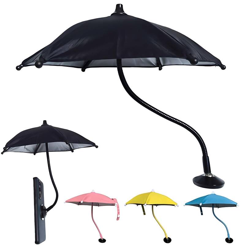 Magnetischer Handy-Sonnenschutz Mini Sonnenschutz Regenschirm Universal Sonnenblendung 360° Rotation Shade Cover von CTDWNT