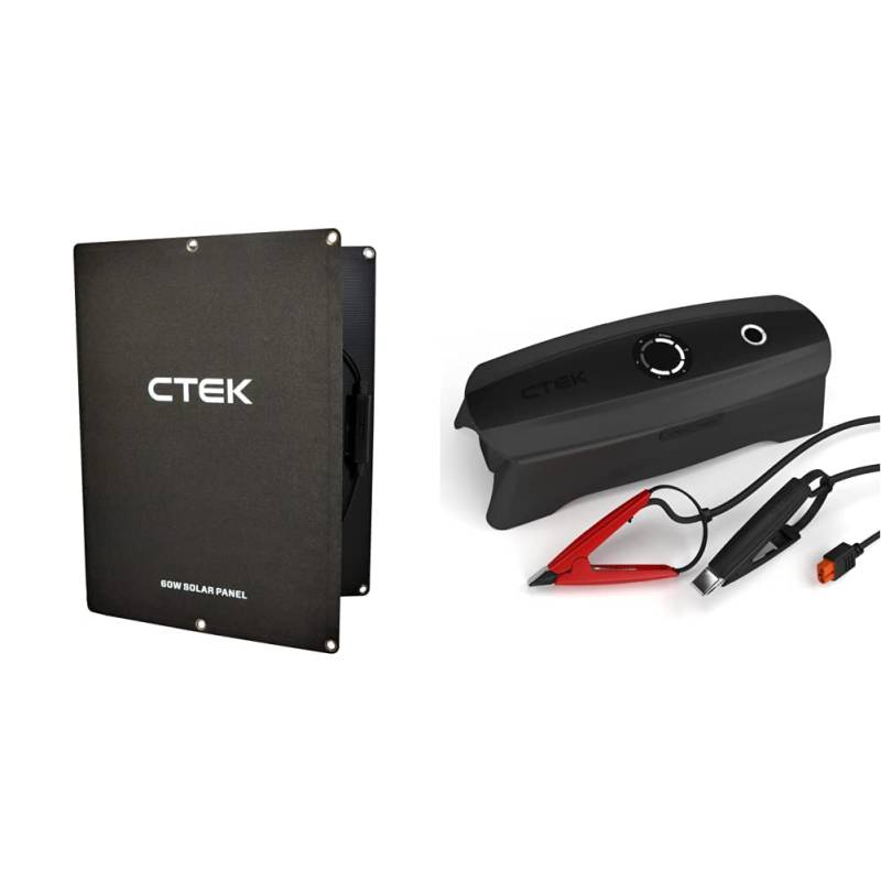 CS Free SOLAR Panel Charge KIT - SOLARSTROMFÜR Ihr CS Free –ÜBERALL EINSETZBAR & CS Free - PORTABLES BATTERIELADE- UND WARTUNGSGERÄT MIT Adaptive Boost Technologie, schwarz von CTEK