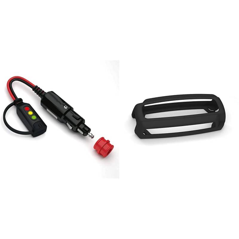 CTEK 40-165 Batterieladeanzeige mit 12V Stecker Comfort 22 cm & Protect Bumper: Rutschfester Gummischutz Batterieladegerät - Perfekter Schutz für Ihr Fahrzeug und Ladegerät von CTEK