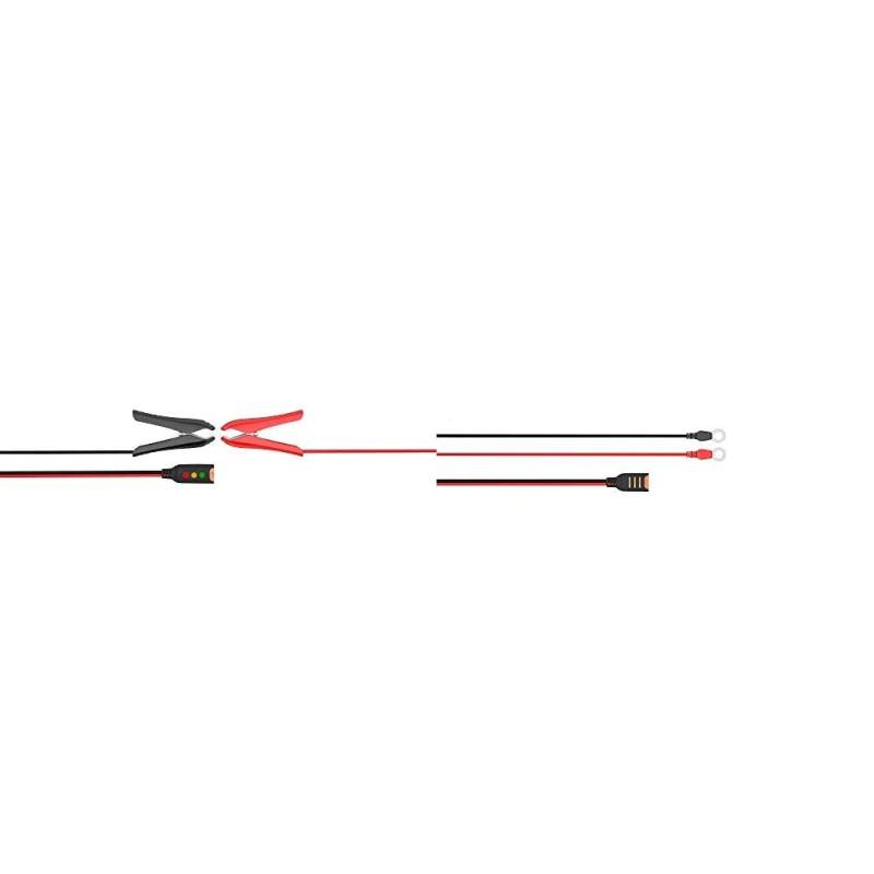 CTEK 56384 Comfort Indikator mit Batterieklemmen & Comfort Connect Direct Connect Adapter (M6 Muttern), Ideal Für Schwer Erreichbare Batterien, 40cm Kabellänge von CTEK