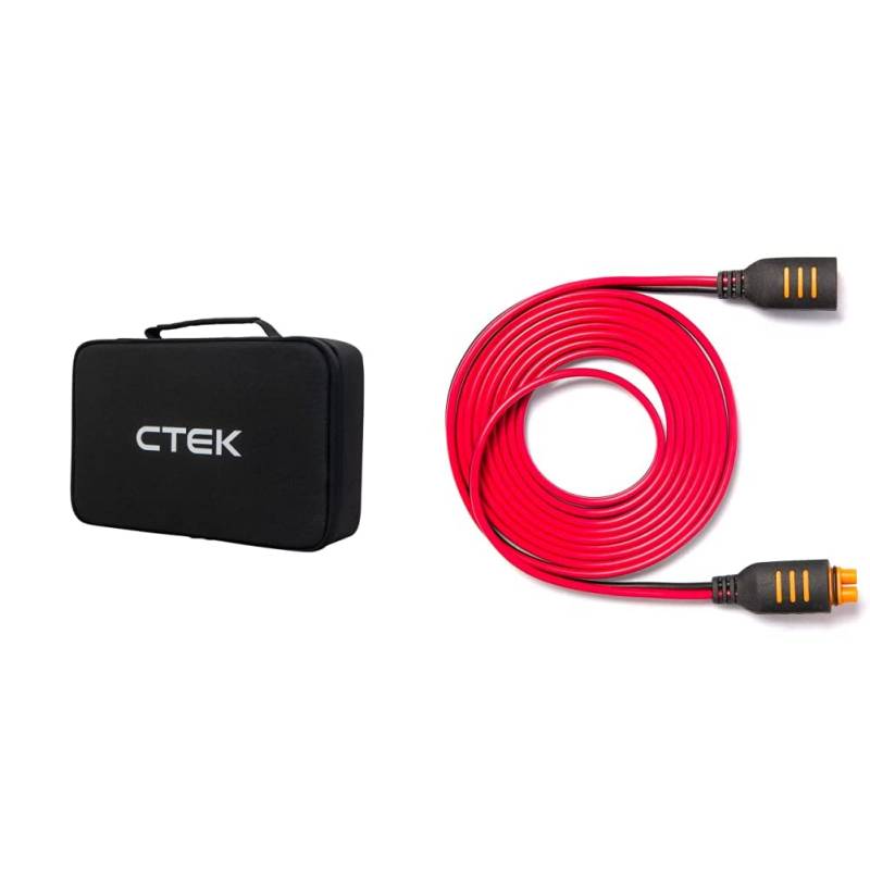 CTEK CS Free Bag - TRAGEN UND LAGERN SIE Ihr CS Free SICHER UND GESCHÜTZT & 56-304 Connect 2.5M Extension: Verlängern Sie die Reichweite Ladegeräts von CTEK