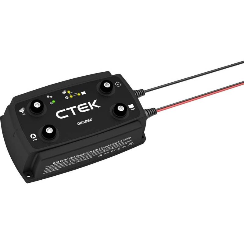 CTEK D250SE, 20A, Batterieladegerät 12V Für Starter- Und Servicebatterien In Wohnmobil, LKW Und 4x4, Solar Autobatterie , Lithium Ionen , Kompatibel Mit Intelligenter Lichtmaschine von CTEK