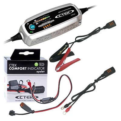 Ctek MXS 5.0 T&C + Comfort Indicator Ringkabel M6 von CTEK