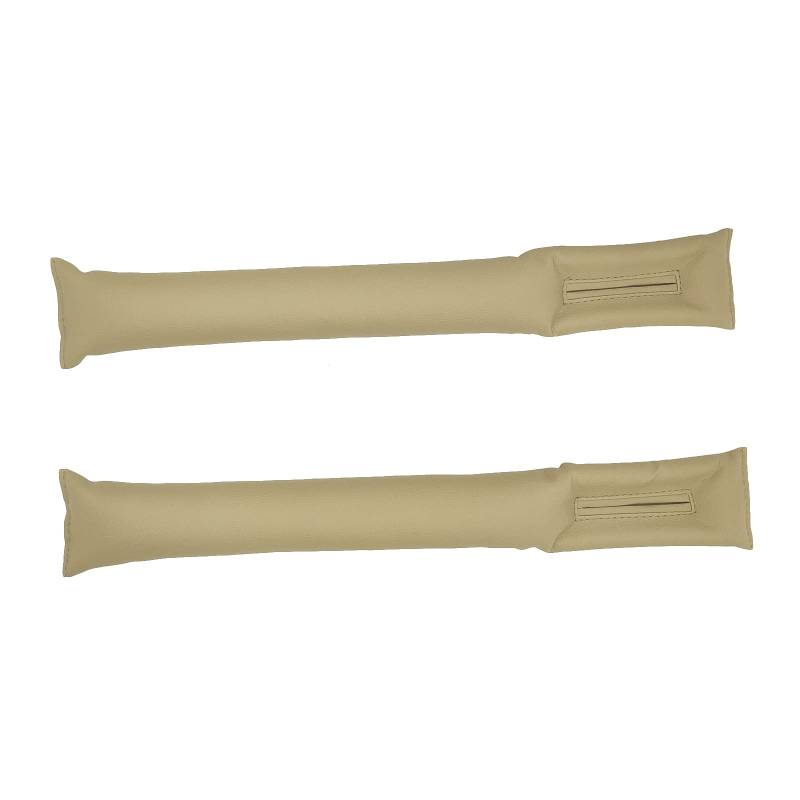 CTForest 2 Stuck Beige Autositz Gap Plug, Leder Autositz Spaltstopfen, Autositz Lückenfüller Lückenkissen, Für den Einsatz Zwischen Autositzen Geeignet(Beige) von CTForest