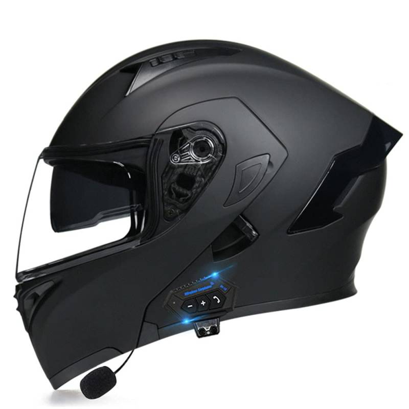 CTHYRRYK Motorradhelm Helm Motorrad mit Bluetooth Klapphelm ECE Zertifiziert Sturzhelm RollerHelm Integralhelm Sonnenblende für Herren Damen Erwachsene, XL(XLarge) von CTHYRRYK