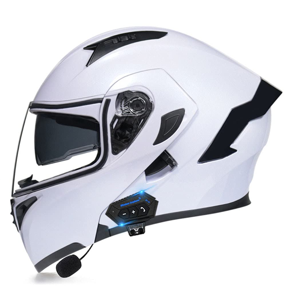 Motorradhelm Helm Motorrad mit Bluetooth Klapphelm ECE Zertifiziert Sturzhelm RollerHelm Integralhelm mit Sonnenblende für Herren Damen Erwachsene von CTHYRRYK