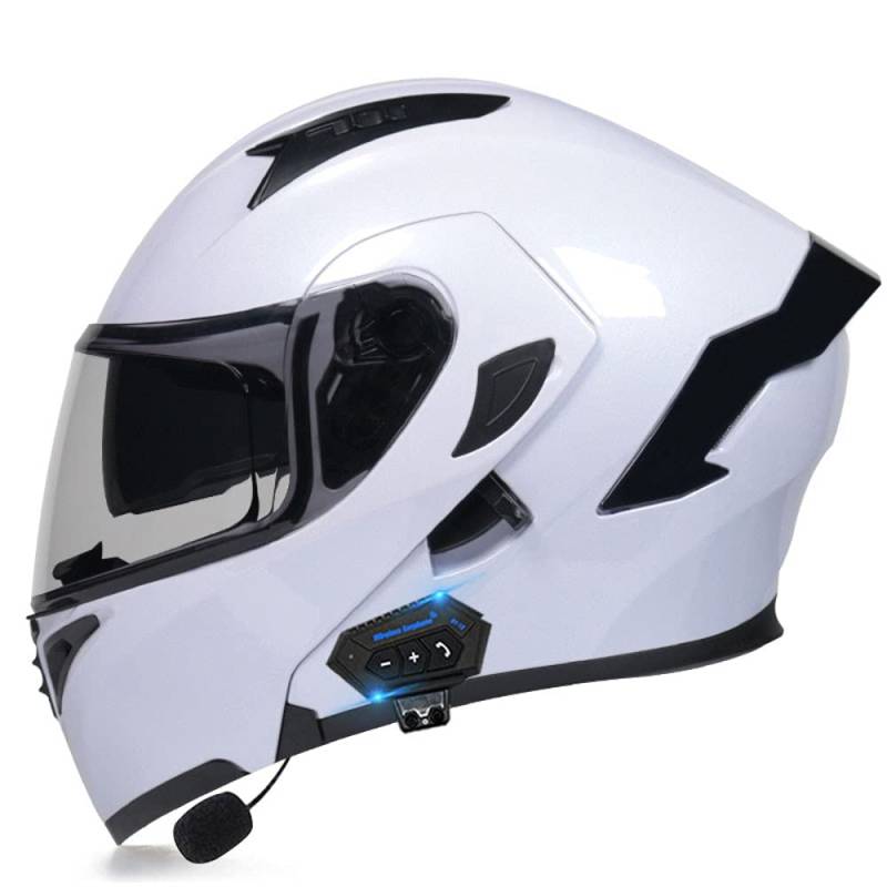 Motorradhelm Helm Motorrad mit Bluetooth Klapphelm ECE Zertifiziert Sturzhelm RollerHelm Integralhelm mit Sonnenblende für Herren Damen Erwachsene von CTHYRRYK