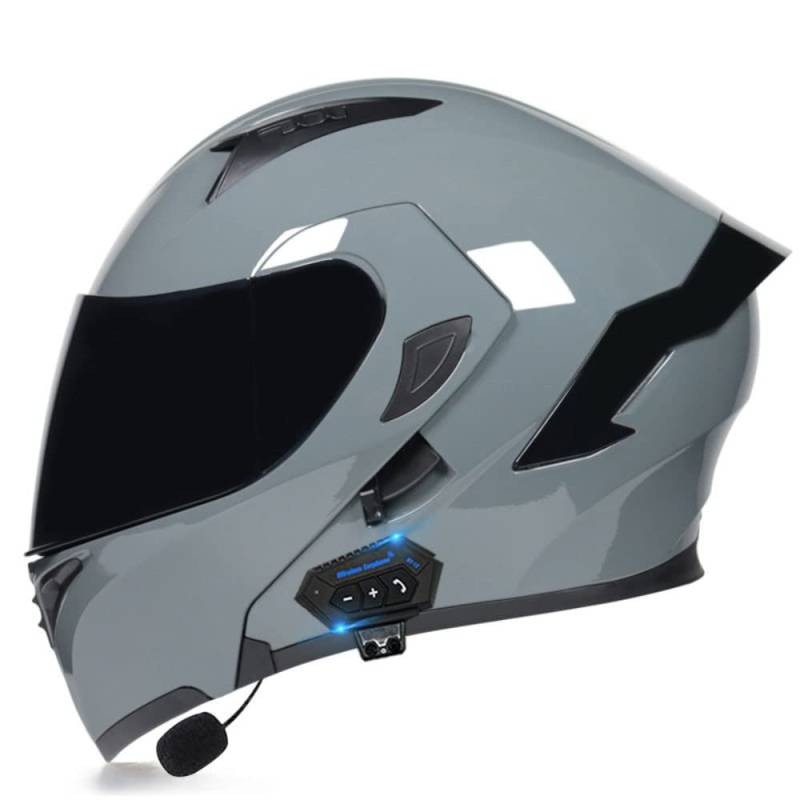 Motorradhelm Helm Motorrad mit Bluetooth Klapphelm ECE Zertifiziert Sturzhelm RollerHelm Integralhelm mit Sonnenblende für Herren Damen Erwachsene von CTHYRRYK