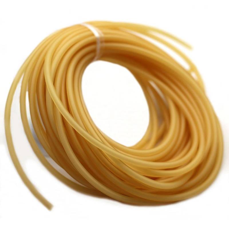 2/5/10M 1632 Naturlatex-Gummischlauch Elastica Bungee für Katapult Gummibänder mit 3,2 mm und 3,6 mm Durchmesser-Gelb, 10 m, ID 1,6 mm x 3,2 mm von CTLH20