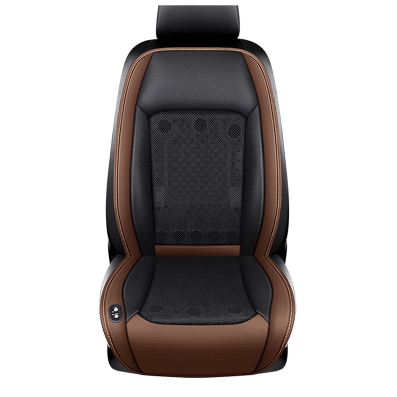 CUCUKAKA Cooling Car Seat Cover, mit 24 Ventilatoren 3 einstellbare Windgeschwindigkeiten Autositzauflage Sitzkühlung Auto für Auto LKW Van,Brown-12V von CUCUKAKA