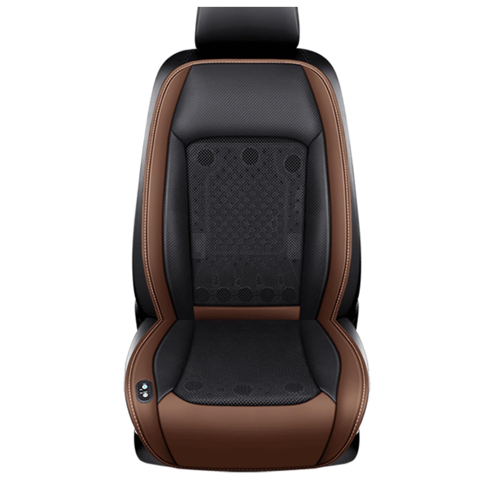 CUCUKAKA Cooling Car Seat Cover, mit 24 Ventilatoren 3 einstellbare Windgeschwindigkeiten Sitzkühlung Auto Cooling Car Seat Cover für Auto LKW SUV RV,Brown-24V von CUCUKAKA