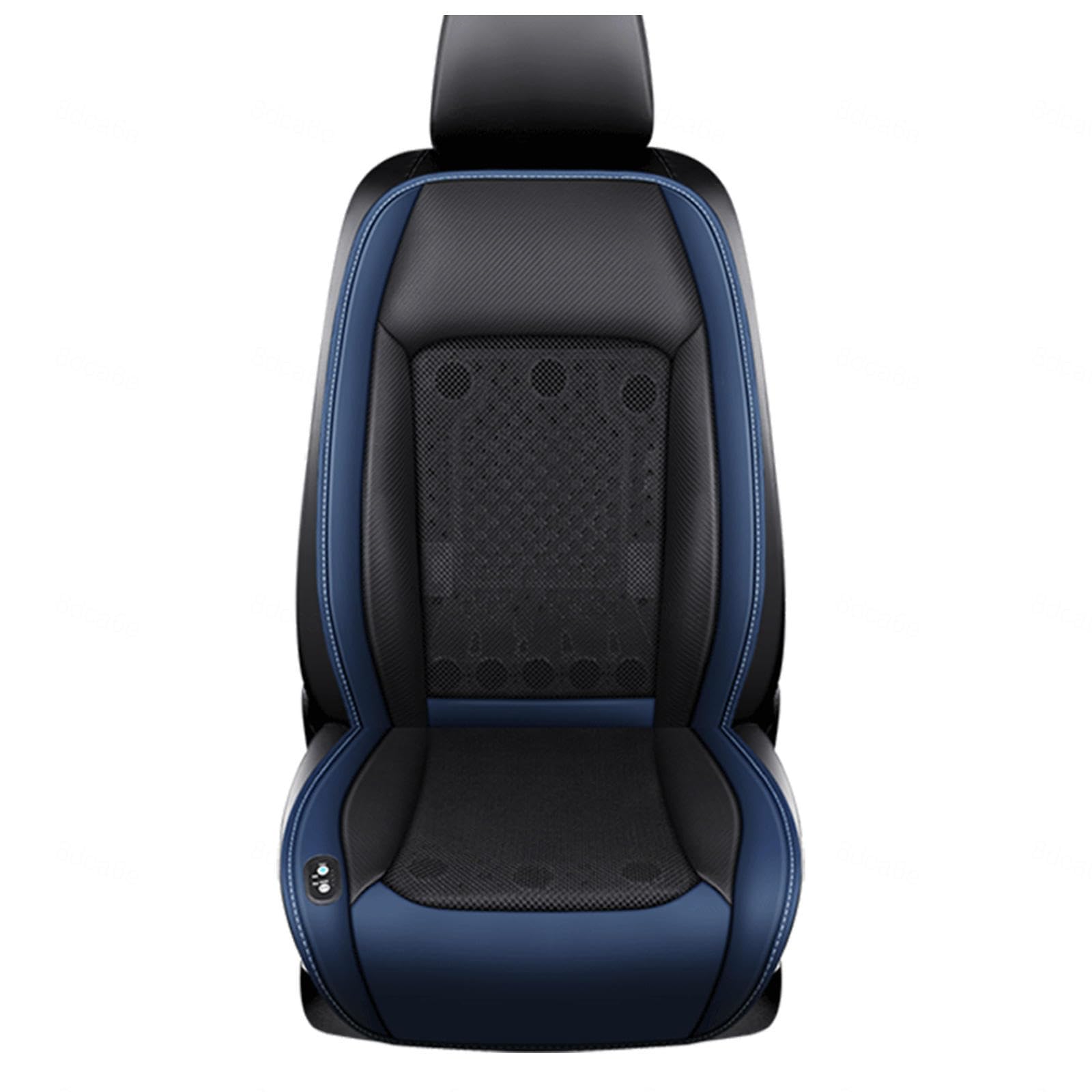 CUCUKAKA Kühlende Sitzauflage Auto, mit 24 Fans, 12v/24v, 3 Kühlstufen Cooling Car Seat Cover Sitzbelüftung für Auto LKW Van,Blue-24V von CUCUKAKA