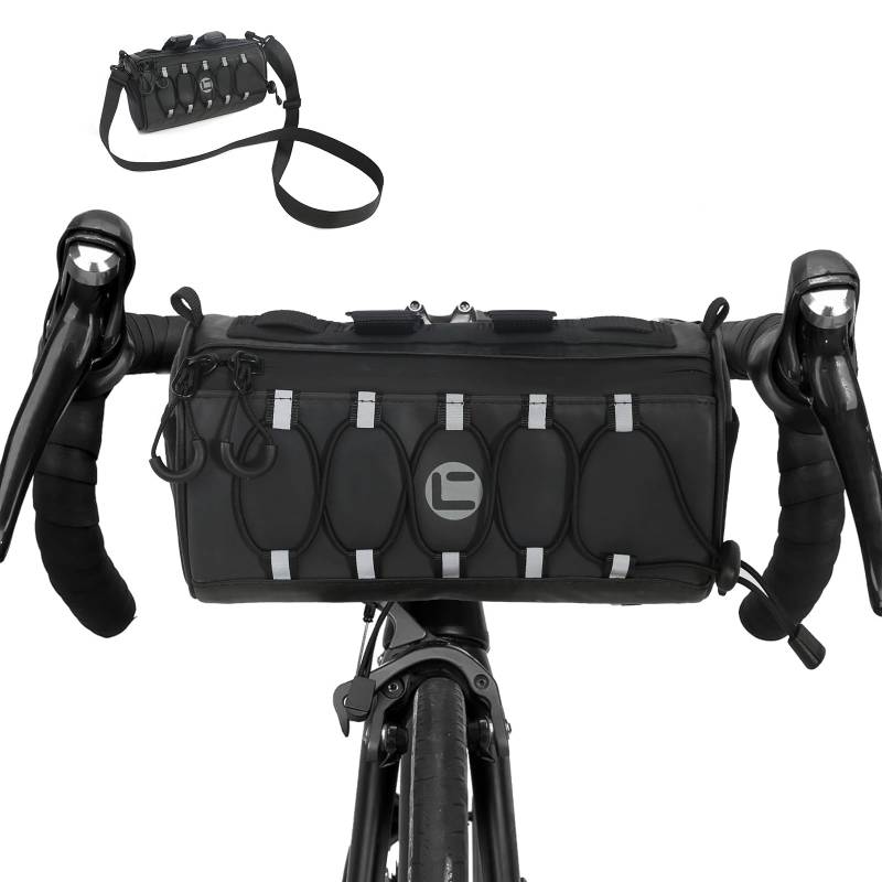 Lenkertasche Fahrrad Lenkertasche Wasserdicht mit Schultergurt, Fahrradtasche Lenker Fahrradtasche Vorne Lenker Lenkertasche Rennrad Fahrradlenkertasche Lenkradtasche Bike Handlebar Bag ca. 2,4L von CUINIUNAID