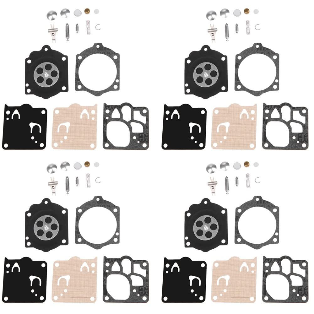 1 x Vergaser-Umbau-Set, Dichtmembran für Kettensäge, Walbro WJ Carb K10-WJ für Husqv Arna Poulan Kettensägenwerkzeuge (4 Set) von CUIYMXSC