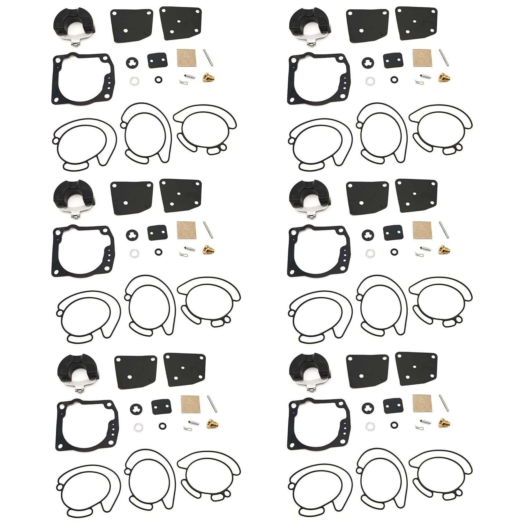 Vergaser-Reparatur-Set für Johnson Evinrude V4 V6 90 115 125 150 175 HP 438996 18-7247 (6 Set) von CUIYMXSC