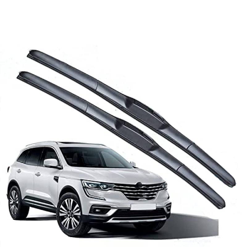 Auto Scheibenwischer für Renault Koleos Samsung QM6 MK2 2017 2018 2019 2020, Auto Windschutzscheibe Vorne und Hinten Scheibenwischer Zubehör Kautschuk Wischersatz Autozubehör von CUPLES