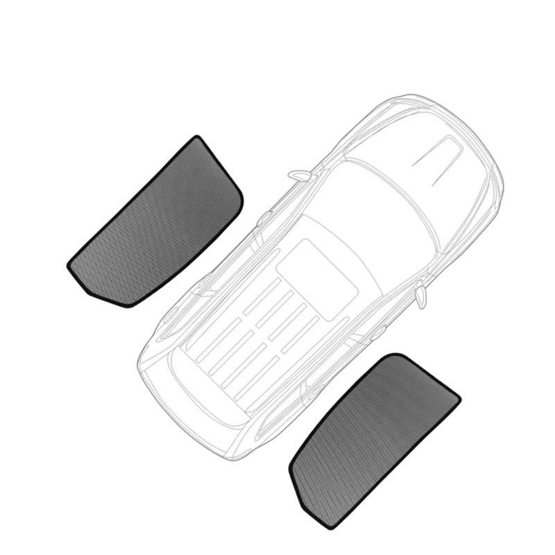 Auto-Seitenfenster-Sonnenschutz Für Toyota Für RAV4 2019 2020 2021 2022 2023 2024 Magnetische Auto Vorne Heckscheibe Rahmen Vorhang Seite Fenster Sonnenschutz(2PCS Rear Windows) von CUTEAS