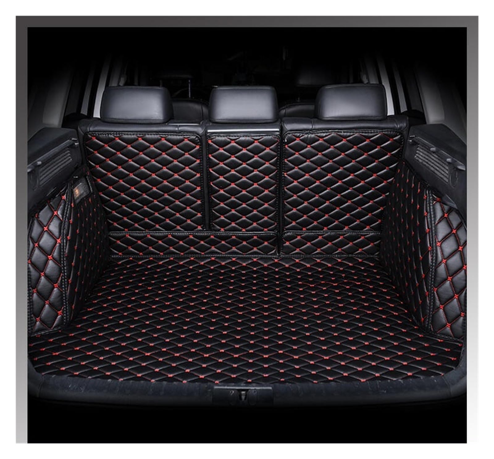 CUTEAS Kofferraumwanne Für Dongfeng Für Forthing T5 Für EVO 2021 Auto Boot Abckung Pad Cargo-Liner Innen Protector Auto Vollständige Abckung Stamm Auto Kofferraummatte (Farbe : Black red) von CUTEAS