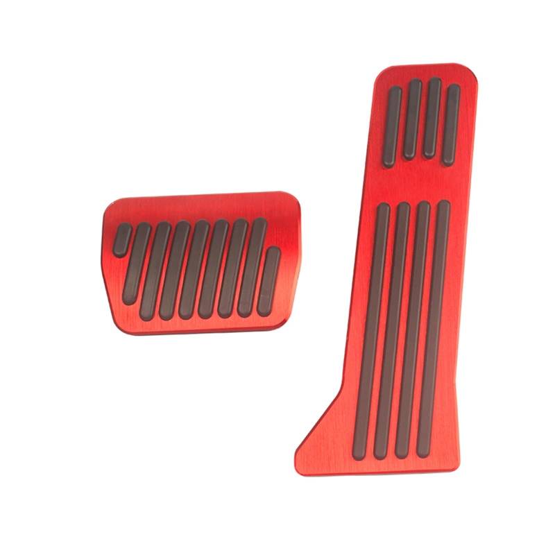 Kupplungspedalabdeckung Für Mazda 2 3 6 Für Dome BM GL GJ Für CX-5 CX5 KE KF CX3 Für CX-3 CX7 Auto Gaspedal Fußstütze Bremse Kupplung Pedal Pad Pedale Kappen(AT 2pieces Red) von CUTEAS