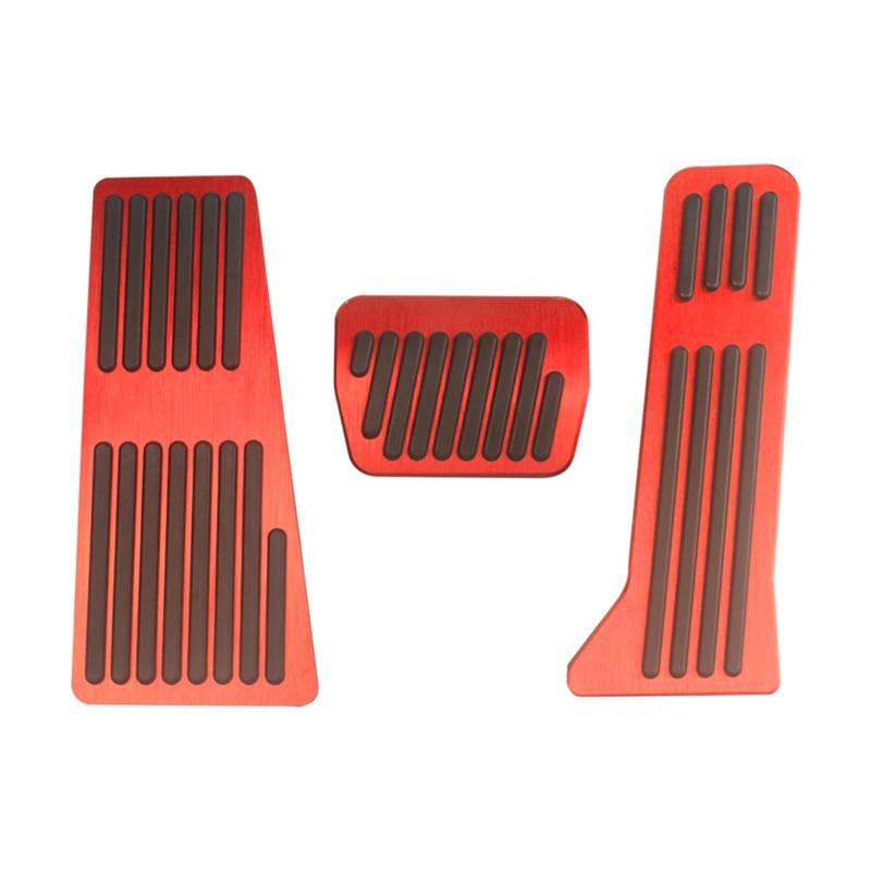 Kupplungspedalabdeckung Für Mazda 2 3 6 Für Dome BM GL GJ Für CX-5 CX5 KE KF CX3 Für CX-3 CX7 Auto Gaspedal Fußstütze Bremse Kupplung Pedal Pad Pedale Kappen(LHD AT 3pieces Red) von CUTEAS