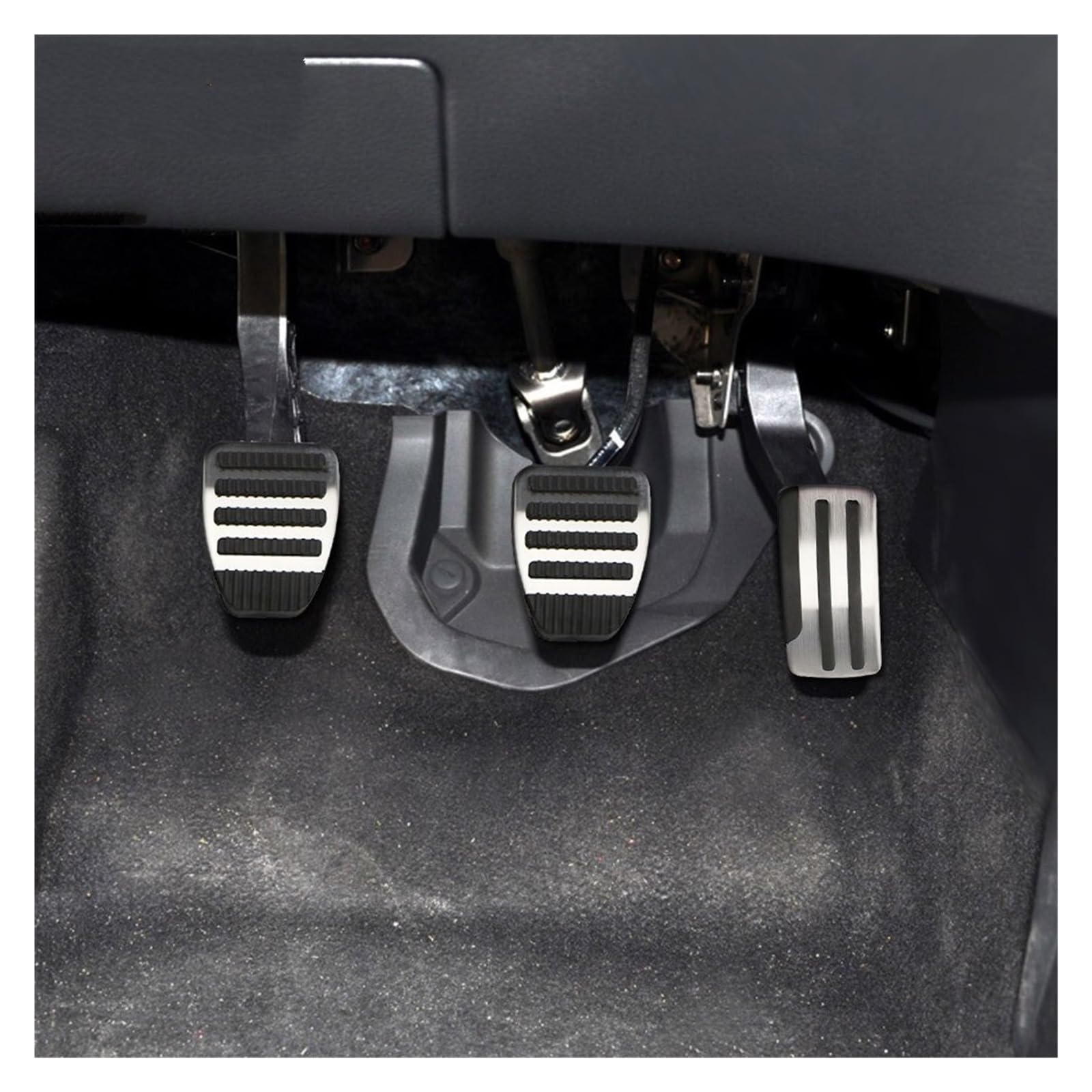 Kupplungspedalabdeckung Für Nissan Für Juke 2011-2018 Edelstahl Pedal Abdeckung AT MT Auto Pedale Protector Pad Matten Pedale Kappen(MT 3pieces) von CUTEAS