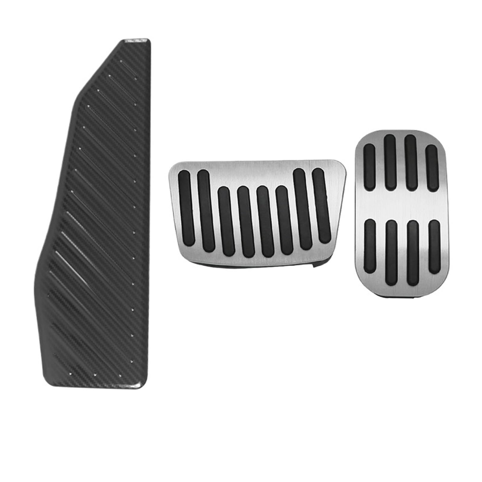 Kupplungspedalabdeckung Für Toyota Für Corolla Für Kreuz XG10 2021 2022 2023 Auto Fuß Rest Pedal Accelerator Kraftstoff Bremspedal Abdeckung Pads Pedale Kappen(3pieces Carbon Silver) von CUTEAS