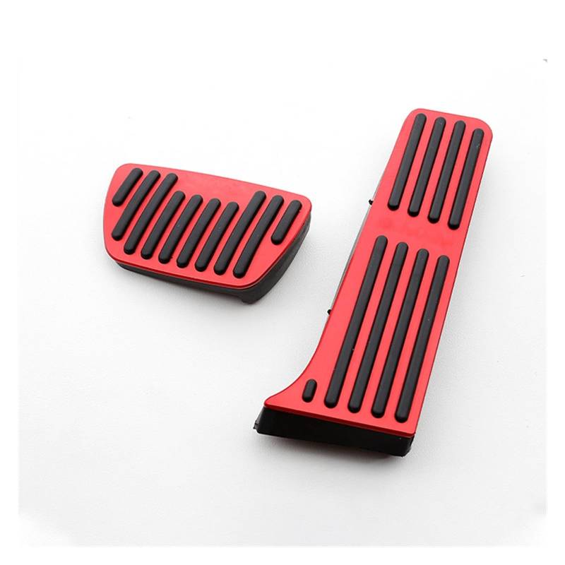 Kupplungspedalabdeckung Für Toyota Für Highlander XU70 Für Hybrid 2020-2024 Auto Accelerator Bremspedal Matte Non-slip Fuß Rest Pad Abdeckung Pedale Kappen(2pieces Red) von CUTEAS