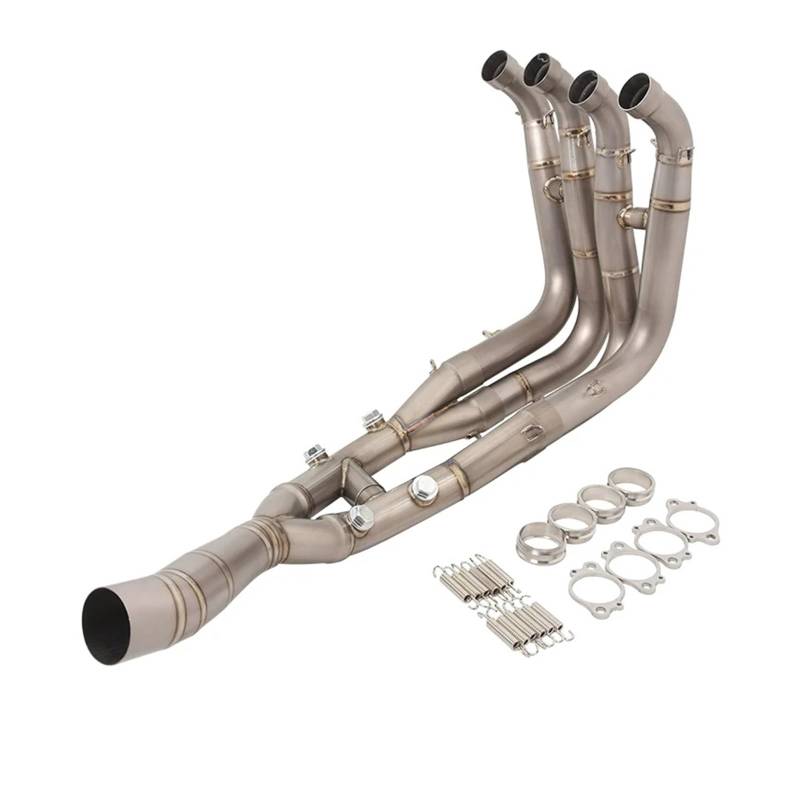 Motorrad-Endrohre Für Für S1000RR 2019-2023 Für S1000R 2021-2023 Motorrad Auspuff System Header Mid Link Rohr Motorrad Auspuffrohr(Titanium Alloy 1) von CUTEAS