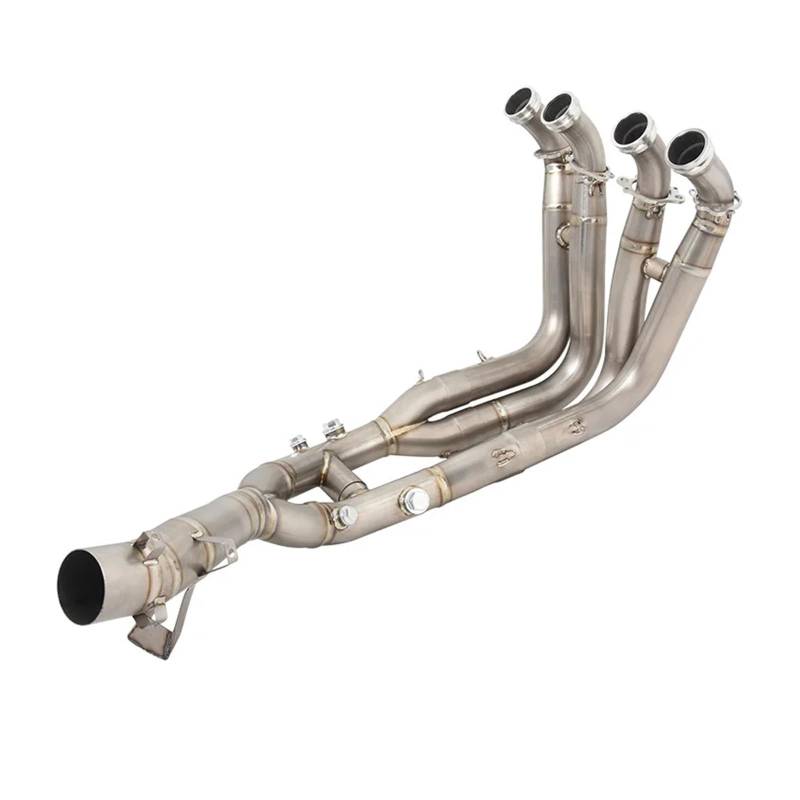 Motorrad-Endrohre Für Für S1000XR 2020-2024 Motorrad Header Link Rohr Slip On Stock Schalldämpfer Motorrad Auspuffrohr(Stainless Steel) von CUTEAS