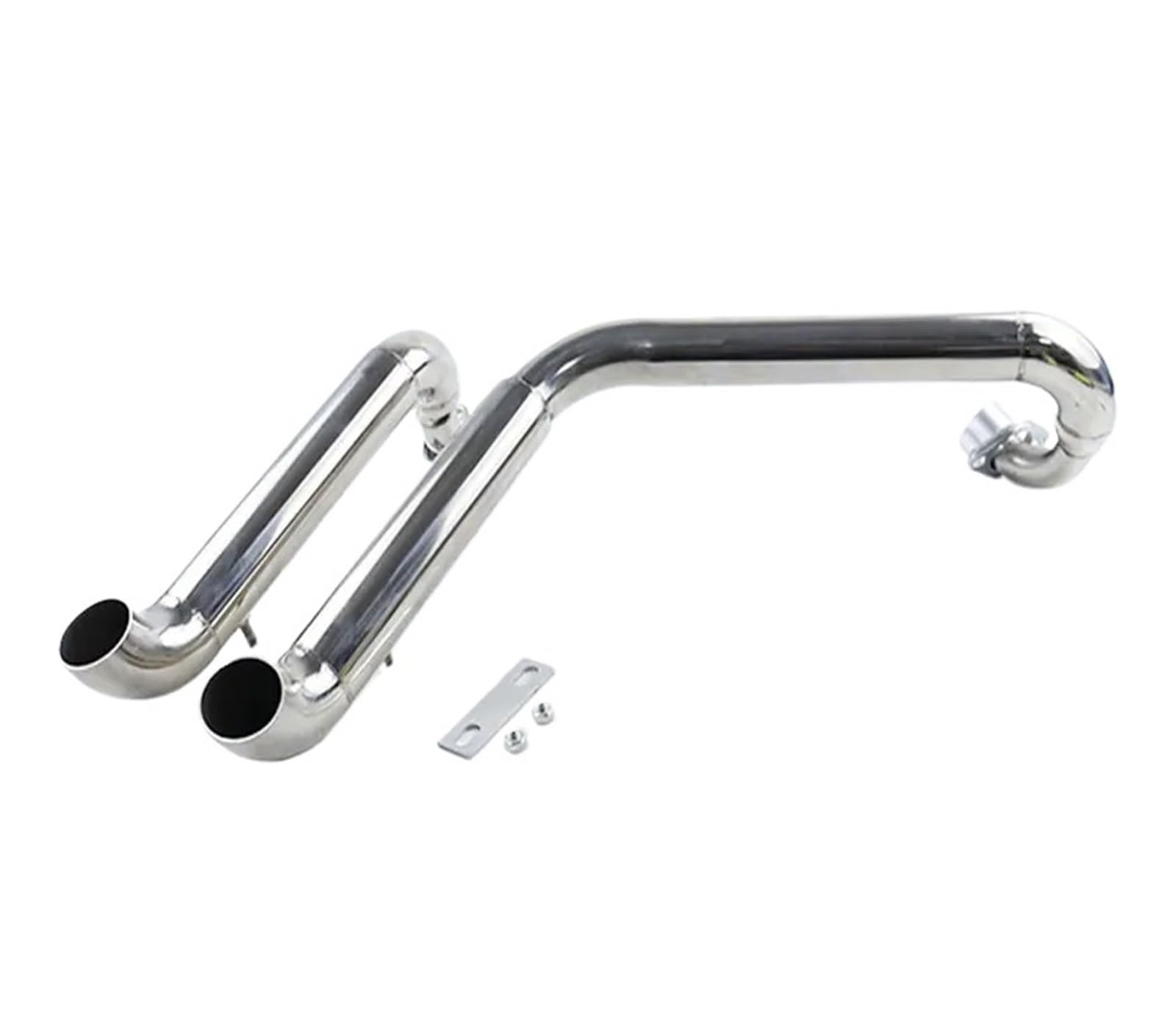 Motorrad-Endrohre Für Virago Für XV535 Für XV400 Motorrad Auspuffrohr Edelstahl Schalldämpfer Volle System Motorrad Auspuffrohr(Chrome) von CUTEAS